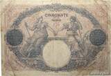 FRANKREICH 50 Francs BLEU ET ROSE 1926 fS
