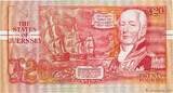 GUERNSEY 20 Pounds Petit numéro 1990 fST