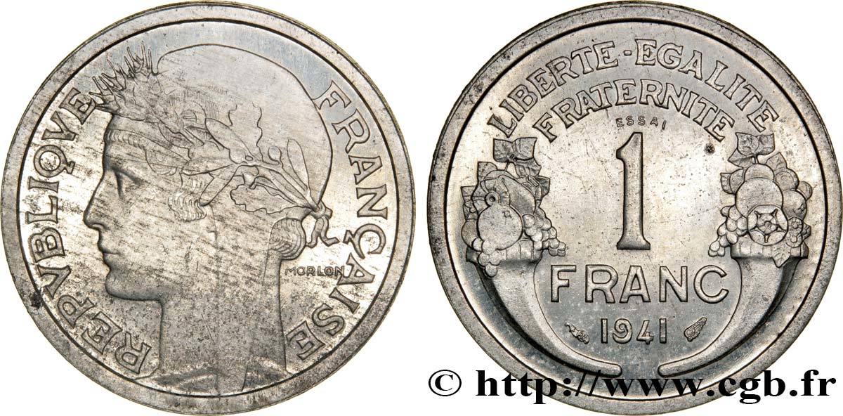 Monnaie - Essai De 1 Franc 1942 - État Français (Pétain) - Aluminium - SPL - F.222/1
