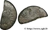 THE REPUBLIC (280 BC to 27 BC) Dupondius coupé en deux LUGDUNUM - LYON - OCTAVIAN AND JULIUS CAESAR c. 36 AC. (29,5mm, 7,23g, 9h )