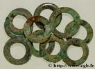Lot de 10 anneaux de l’âge du bronze ROUELLES Ier siècle avant J.-C. (mm, g, h )