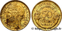 FRANKREICH 50 centimes Morlon VIERTE FRANZOSISCHE REPUBLIK 1947 (18mm, 2g, 6h) -