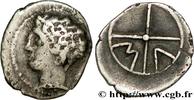 Classic 1 (480 BC to 400 BC) Obole MA, tête à gauche MASSALIA - MARSEILLES c. 121-82 AC. (11,5mm, 0,72g, 10h )
