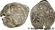 Denier à la tête casquée à droite et aux GALLIA - AULERCI CENOMANI (Area of Le Mans) c. 80-50 AC. (16mm, 1,09g, 9h )