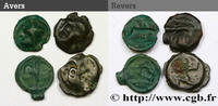 Lot de 4 potins Gallo-Belgian / Celtic Ier siècle avant J.-C. (mm, g, h )