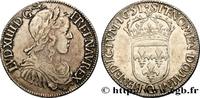 FRANKREICH Demi-écu, portrait à la mèche longue LOUIS XIV THE SUN KING Narbonne 1651 (32mm, 13,61g, 6h) -