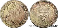 FRANKREICH Demi-écu, portrait à la mèche longue LOUIS XIV THE SUN KING Narbonne 1652 (31,5mm, 13,5g, 6h) -