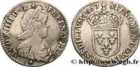 FRANKREICH Douzième d'écu, portrait à la mèche longue LOUIS XIV THE SUN KING Lyon 1657 (20mm, 2,19g, 6h) -