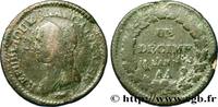 FRANKREICH Un décime Dupré, grand module, refrappage du 2 d DIREKTORIUM Metz 1797 (32,76mm, 22,30g, 6h) -