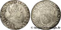 FRANKREICH Demi-écu, portrait à la mèche longue LOUIS XIV THE SUN KING Limoges 1655 (31,5mm, 13,58g, 6h) -