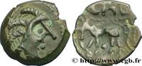 FRANKREICH Bronze au loup, tête à droite GALLIEN - CARNUTES (Region die Beauce) Chartres (28) c. 60-40 AC. (15mm, 1,96g, 8h) -