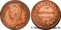 FRANKREICH Un décime Dupré, grand module DIREKTORIUM Lyon 1799 (32,57mm, 20,71g, 6h) -