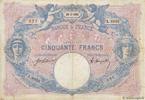 FRANKREICH 50 Francs BLEU ET ROSE FRANKREICH 50 Francs BLEU ET ROSE 1921 S -