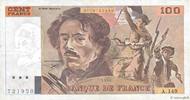 FRANKREICH 100 Francs DELACROIX imprimé en continu FRANKREICH 100 Francs DELACROIX imprimé en continu 1990 SS -