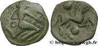 FRANKREICH Bronze au personnage courant et à l’androcéphale GALLIEN - BELGICA - BELLOVACI (Region die Beauvais) Beauvais (60) c. Ier siècle avant J.-C. (17,5mm, 3,11g, 6h) -