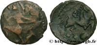 FRANKREICH Bronze au personnage courant et à l’androcéphale GALLIEN - BELGICA - BELLOVACI (Region die Beauvais) Beauvais (60) c. Ier siècle avant J.-C. (17mm, 3,27g, 12h) -
