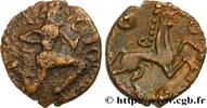 FRANKREICH Bronze au personnage courant et à l’androcéphale GALLIEN - BELGICA - BELLOVACI (Region die Beauvais) Beauvais (60) c. Ier siècle avant J.-C. (17,5mm, 3,14g, 12h) -