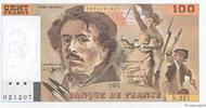 FRANKREICH 100 Francs DELACROIX imprimé en continu FRANKREICH 100 Francs DELACROIX imprimé en continu 1993 fST+ -