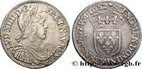 FRANKREICH Demi-écu, portrait à la mèche longue LOUIS XIV THE SUN KING Aix-en-Provence 1652 (32,5mm, 13,53g, 6h) -