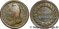 FRANKREICH Un décime Dupré, grand module, refrappage du 2 d DIREKTORIUM Paris 1798 (32,98mm, 18,88g, 6h) -