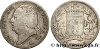 FRANKREICH 1 franc Louis XVIII LUDWIG XVIII Toulouse 1816 (23mm, 4,81g, 4h) -