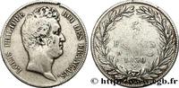 FRANKREICH 5 francs type Tiolier sans le I, tranche en creux LUDWIG PHILIPP I Lyon 1830 (37mm, 24,93g, 6h) -