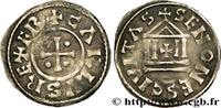 FRANKREICH Denier KARL DER KAHLE Sens s.m. (19,5mm, 1,66g, 4h) -