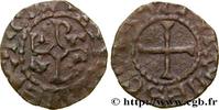 FRANKREICH Obole KARL DER KAHLE UND MÜNZE AN SEINEM NAMEN Tours s.m. (13,5mm, 0,44g, 7h) -