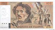 FRANKREICH 100 Francs DELACROIX imprimé en continu FRANKREICH 100 Francs DELACROIX imprimé en continu 1991 fST+ -
