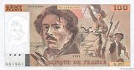 FRANKREICH 100 Francs DELACROIX imprimé en continu FRANKREICH 100 Francs DELACROIX imprimé en continu 1993 ST -