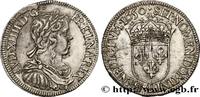 FRANKREICH Demi-écu, portrait à la mèche longue LOUIS XIV THE SUN KING La Rochelle 1650 (31,5mm, 13,56g, 6h) -