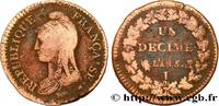 FRANKREICH Un décime Dupré, grand module DIREKTORIUM Limoges 1797 (32mm, 18,87g, 6h) -