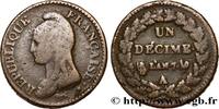 FRANKREICH Un décime Dupré, grand module DIREKTORIUM Paris 1799 (31,7mm, 20,45g, 6h) -
