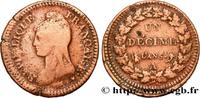 FRANKREICH Un décime Dupré, grand module, refrappage du 2 d DIREKTORIUM Paris 1797 (32mm, 19,22g, 6h) -