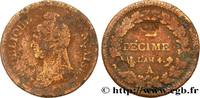 FRANKREICH Un décime Dupré, modification du 2 décimes DIREKTORIUM Paris 1796 (31mm, 15,88g, 6h) -