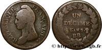 FRANKREICH Un décime Dupré, grand module DIREKTORIUM Strasbourg 1799 (31,7mm, 19,33g, 6h) -