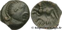 FRANKREICH Bronze VIIRICIVS, classe IV GALLIEN - BELGICA - PAGUS CATUSLUGI - Das Heiligtum des BOIS L'ABBÉ (Seine-Maritime) c. 50-40 AC. (18mm, 2,92g, 3h) -