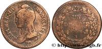FRANKREICH Un décime Dupré, grand module, refrappage du 2 d DIREKTORIUM Limoges 1797 (32mm, 20,40g, 6h) -