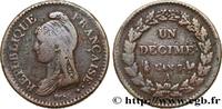 FRANKREICH Un décime Dupré, grand module DIREKTORIUM Paris 1799 (31,7mm, 19,43g, 6h) -