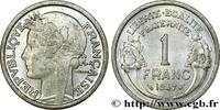 FRANKREICH 1 franc Morlon, légère VIERTE FRANZOSISCHE REPUBLIK Beaumont-Le-Roger 1947 (23mm, 1,30g, 6h) -