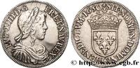 FRANKREICH Demi-écu, portrait à la mèche longue LOUIS XIV THE SUN KING Poitiers 1650 (32,5mm, 13,64g, 6h) -