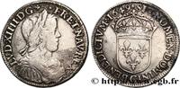 FRANKREICH Demi-écu, portrait à la mèche longue LOUIS XIV THE SUN KING Saint-Lô 1649 (32mm, 13,32g, 6h) -