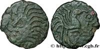 FRANKREICH Bronze au coq à tête humaine GALLIEN - BELGICA - BELLOVACI (Region die Beauvais) Beauvais (60) c. 50-30 AC. (16,5mm, 2,54g, 12h) -