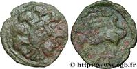 FRANKREICH Bronze au lion GALLIEN - BELGICA - BELLOVACI (Region die Beauvais) Beauvais (60) c. 50-25 AC. (20,5mm, 2,43g, 9h) -
