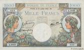 FRANKREICH 1000 Francs COMMERCE ET INDUSTRIE Numéro spécial FRANKREICH 1000 Francs COMMERCE ET INDUSTRIE Numéro spécial 1944 fST+ -