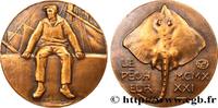 FRANKREICH Médaille, le pêcheur ART 1931 (58,5mm, 116,8g, 12h) -