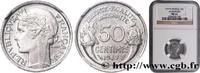 FRANKREICH 50 centimes Morlon, légère VIERTE FRANZOSISCHE REPUBLIK Beaumont-Le-Roger 1947 (18mm, 0,70g, 6h) -