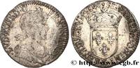 FRANKREICH Douzième d'écu, portrait à la mèche longue LOUIS XIV THE SUN KING Bordeaux 1648 (20,5mm, 2,01g, 6h) -