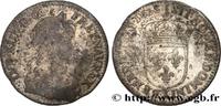 FRANKREICH Douzième d'écu, portrait à la mèche longue LOUIS XIV THE SUN KING Amiens 1653 (20mm, 2,06g, 6h) -
