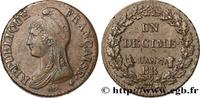 FRANKREICH Un décime Dupré, grand module DIREKTORIUM Strasbourg 1799 (32mm, 18,31g, 6h) -
